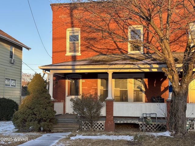 view of front of property with a porch