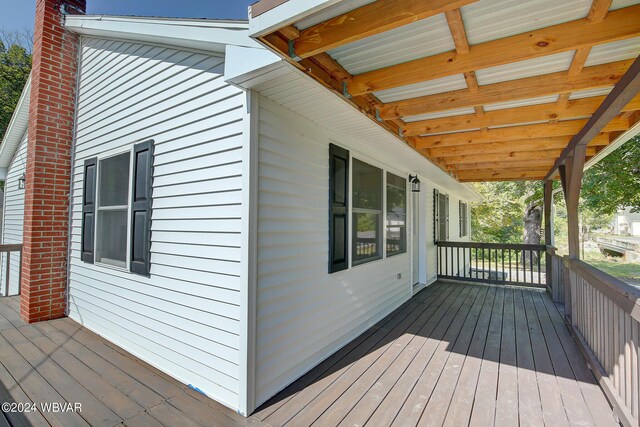 view of wooden terrace