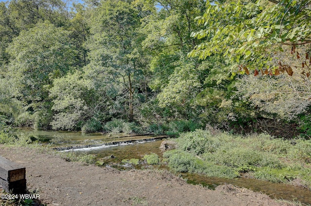 view of landscape with a water view