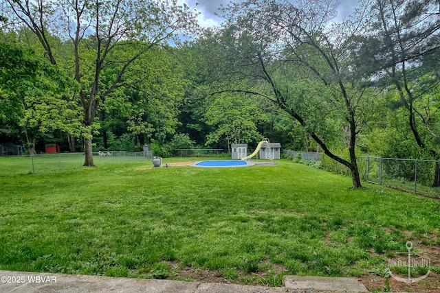 294 Park Ave, Lock Haven, PA 17745 - view of yard featuring a storage unit and an outbuilding