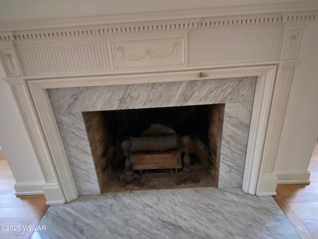 interior details featuring wood finished floors