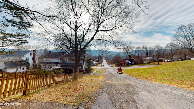 view of street featuring a mountain view