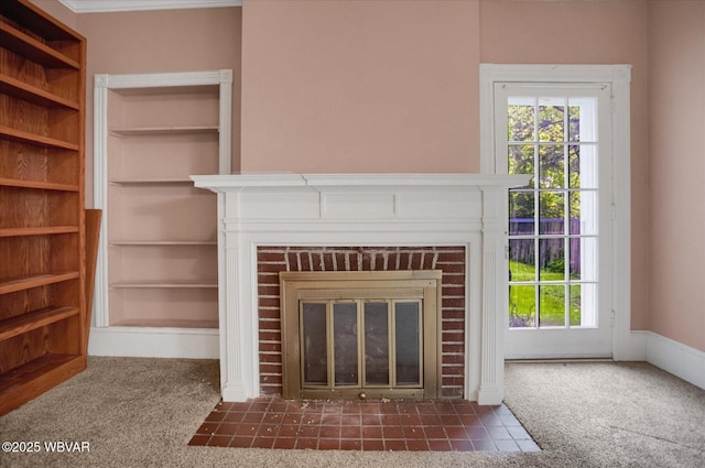 330 High St, Williamsport, PA 17701 - detailed view of a fireplace and carpet flooring