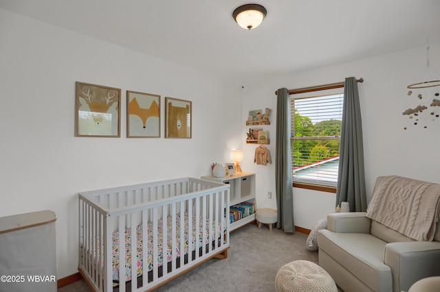 262 Walnut Ln, Jersey Shore, PA 17740 - bedroom with a crib, carpet floors, and baseboards