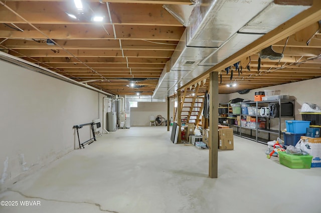 262 Walnut Ln, Jersey Shore, PA 17740 - unfinished below grade area with water heater