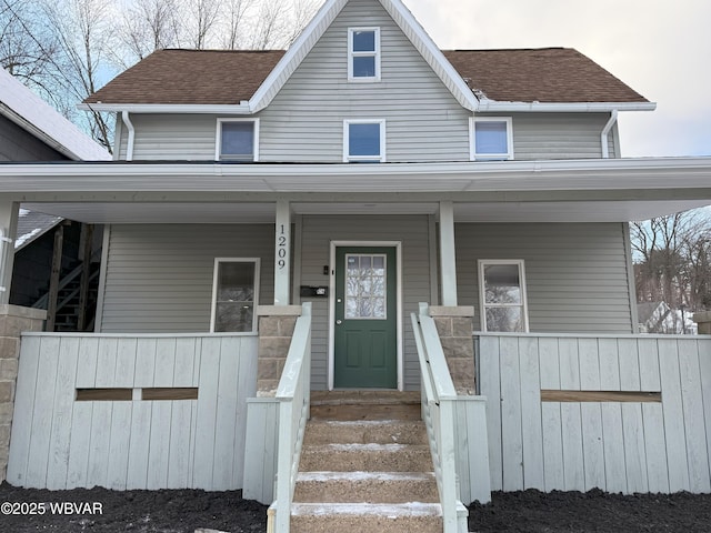 view of front facade with a porch