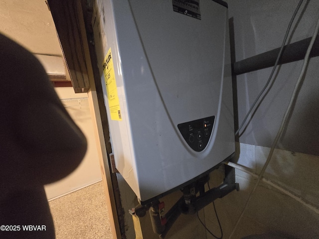 detailed view of water heater