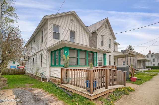 522 S Main St, Jersey Shore, PA 17740 - view of front of property with a deck and fence