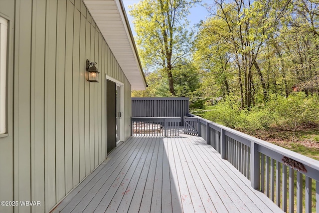 view of wooden deck