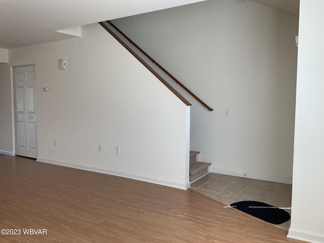 interior space featuring wood-type flooring