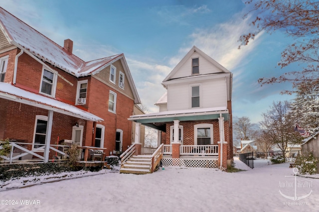 view of front of property with a porch