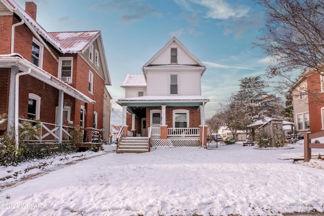 view of front facade with covered porch