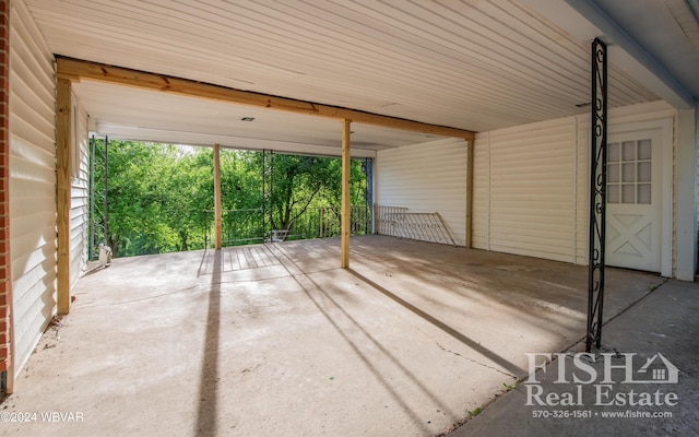 view of patio / terrace featuring a carport