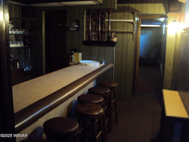 bar with wooden walls