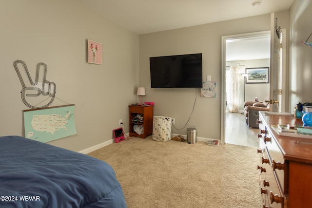 view of carpeted bedroom