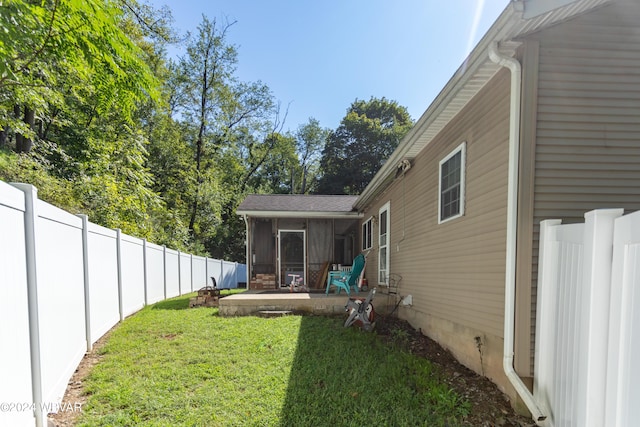 view of yard with a patio