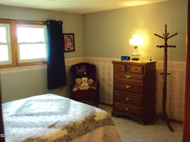 117 Oak Ln, Lock Haven, PA 17745 - bedroom featuring light carpet and a wainscoted wall