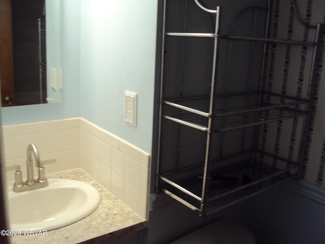 117 Oak Ln, Lock Haven, PA 17745 - bathroom featuring vanity and wainscoting