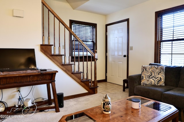 view of carpeted living room