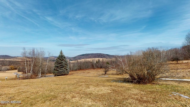 property view of mountains with a rural view