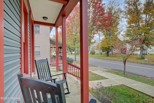 exterior space with a porch