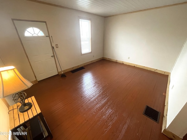 foyer featuring wood-type flooring