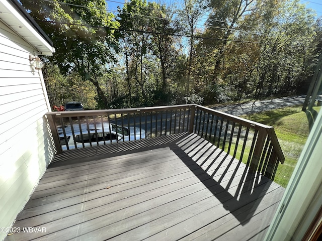 view of wooden deck