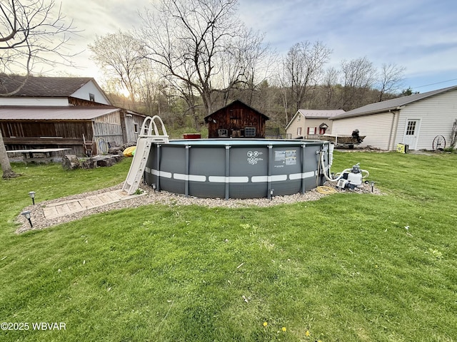 pool featuring a yard