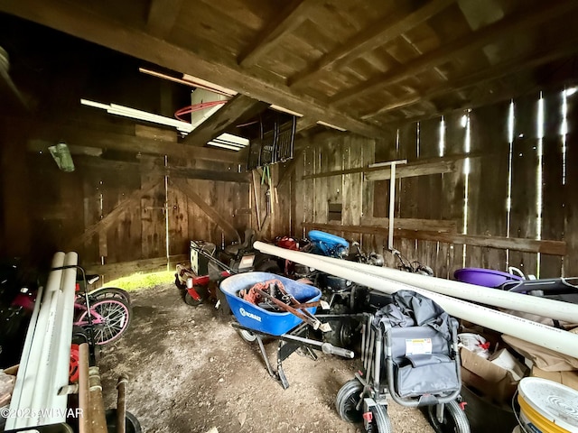 miscellaneous room with a garage