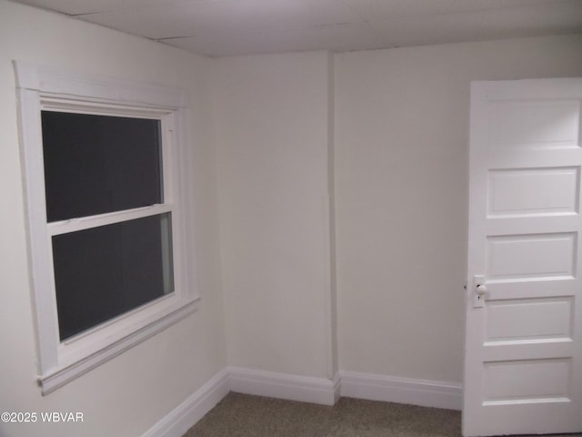 spare room featuring carpet flooring