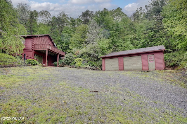 1640 Pleasant Valley Rd, Cogan Station, PA 17728 - detached garage with a forest view