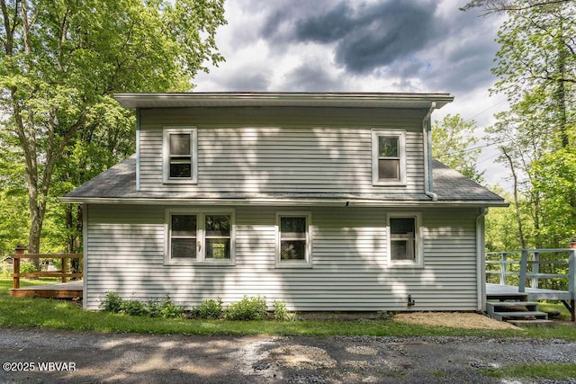 1462 Highland Lake Rd, Hughesville, PA 17737 - view of side of home featuring a wooden deck