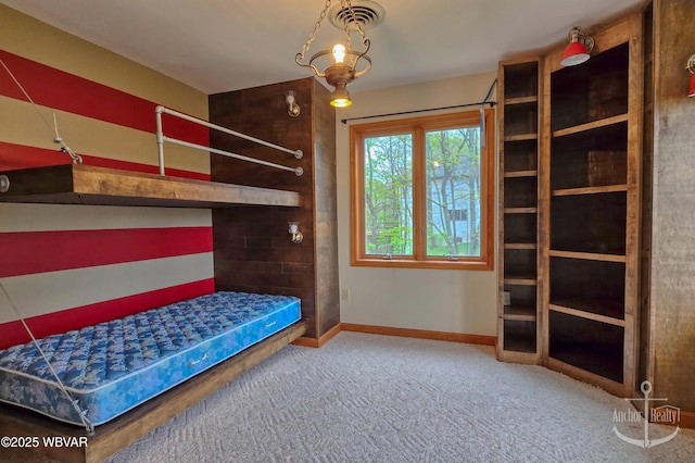 2312 Teaberry Ln, Lock Haven, PA 17745 - bedroom with baseboards, visible vents, and carpet flooring