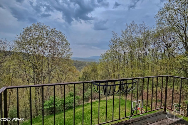 2312 Teaberry Ln, Lock Haven, PA 17745 - balcony featuring a forest view