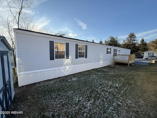 exterior space with a deck