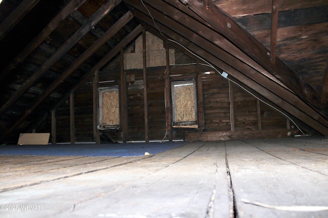 view of attic