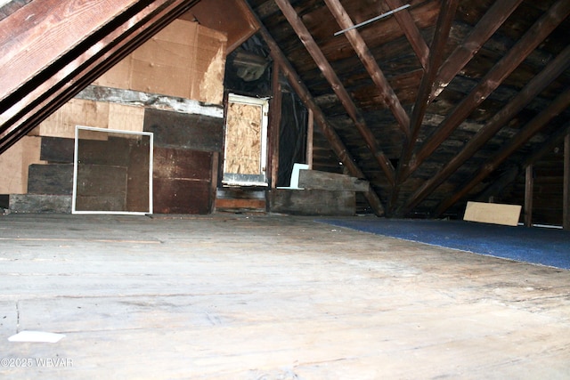 view of attic