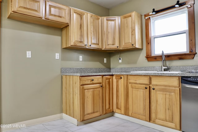 kitchen with sink and dishwasher