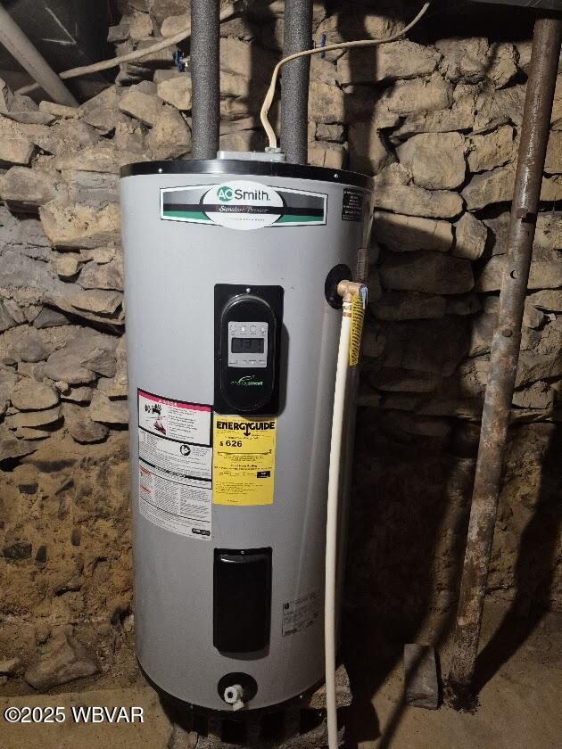 1358 W Valley Rd, Loganton, PA 17747 - utility room featuring electric water heater