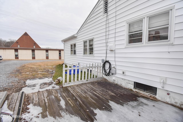 wooden deck with fence