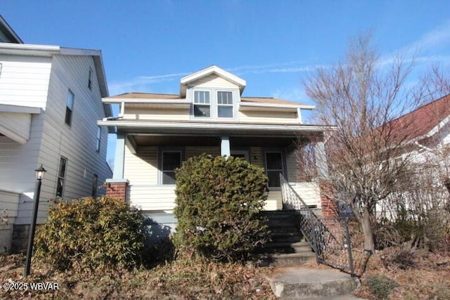 view of front of house with a porch