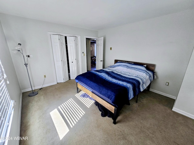 view of carpeted bedroom