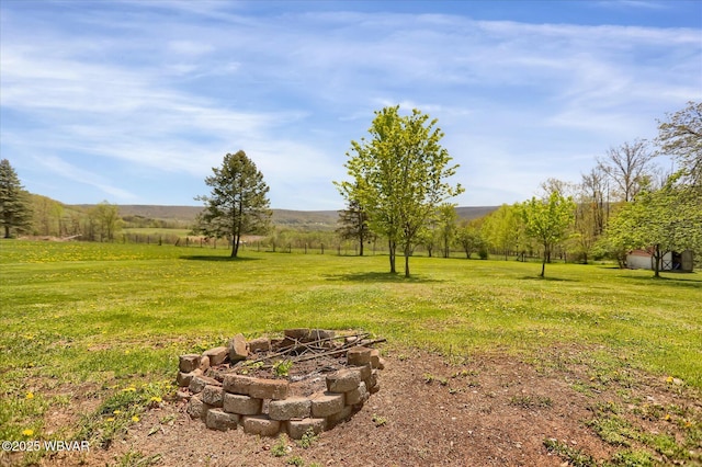 6553 Jacks Hollow Rd, Williamsport, PA 17702 - view of yard featuring a fire pit