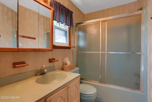 6553 Jacks Hollow Rd, Williamsport, PA 17702 - full bathroom with toilet, combined bath / shower with glass door, and vanity