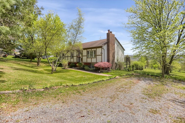 6553 Jacks Hollow Rd, Williamsport, PA 17702 - view of front of property featuring a front yard and a chimney