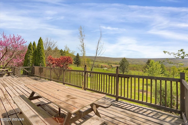 6553 Jacks Hollow Rd, Williamsport, PA 17702 - wooden deck with a yard and outdoor dining space