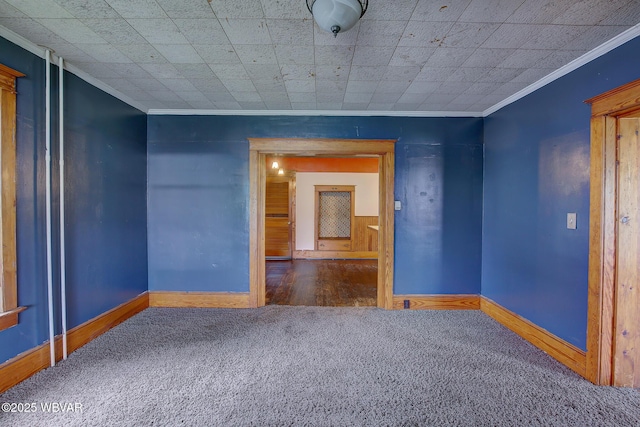320 E Central Ave, Jersey Shore, PA 17740 - unfurnished room featuring ornamental molding, carpet floors, and baseboards