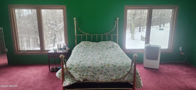 view of carpeted bedroom