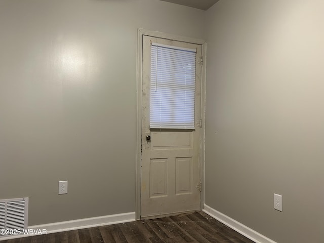 entryway featuring dark hardwood / wood-style flooring