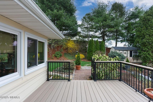 2528 N Hills Dr, Williamsport, PA 17701 - wooden terrace with an outbuilding and fence